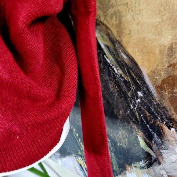 NEW with defects MICHAEL L STARS sweater color maroon size S. - Picture 8 of 10